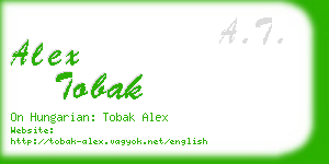 alex tobak business card
